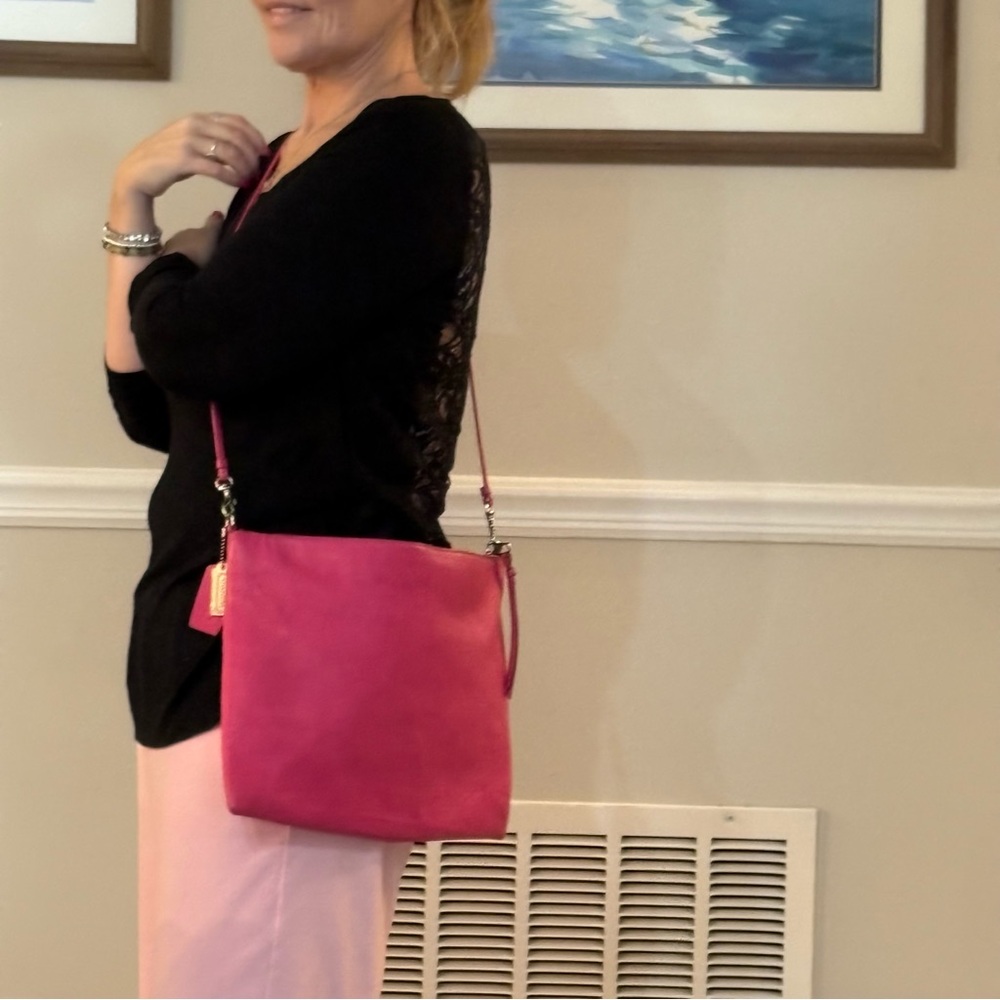 Coach Bleecker Hot Pink Daily Shoulder Bag (Style No. 29461). Like New - Picture 5 of 16